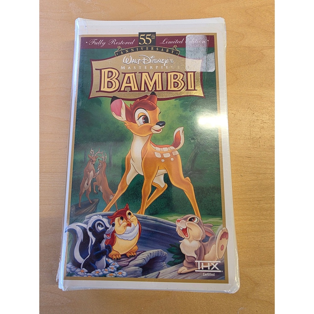 Walt Disney Masterpiece Bambi 55th Anniversary Limited Edition VHS Sealed 9505